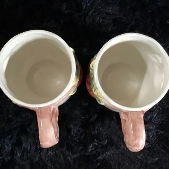 Carolyn Bessette Kennedy 3D Apple Mugs 1992 Vintage Cottage Farmhouse - Picture 5 of 8